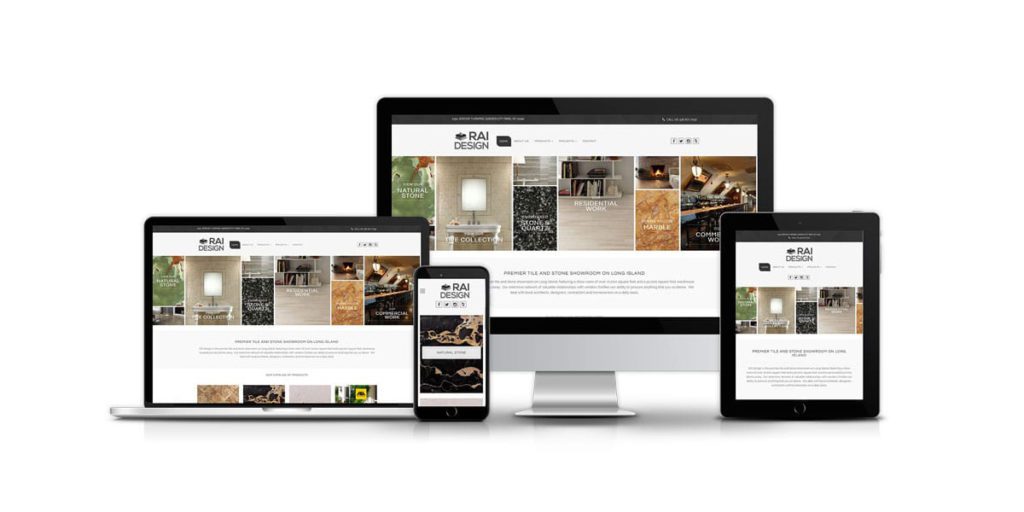 RAI Design web mockup