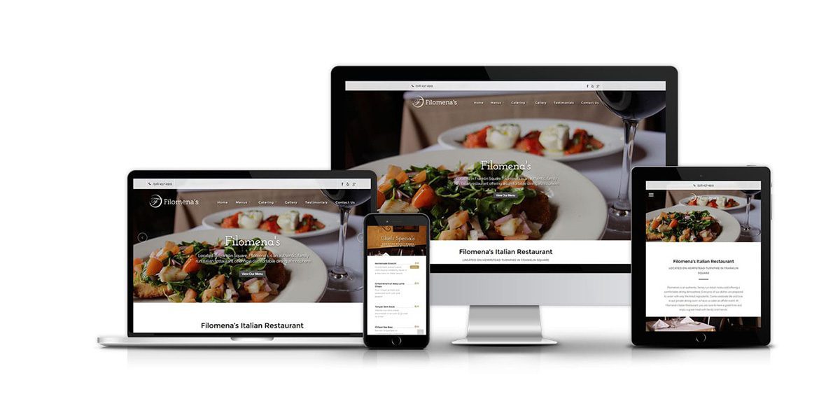 Responsive Web Design for Filomena's Italian Restaurant in Franklin Square