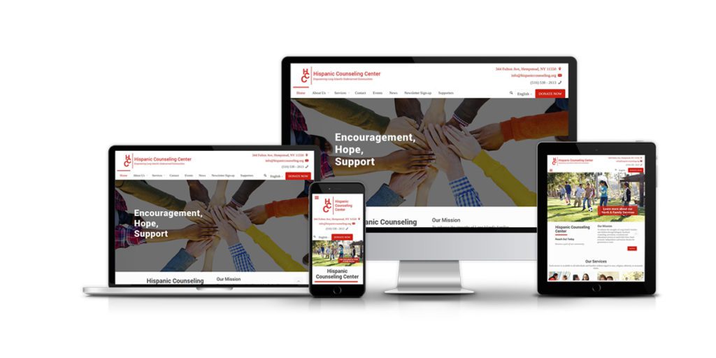 Hispanic Counseling Center web mockup