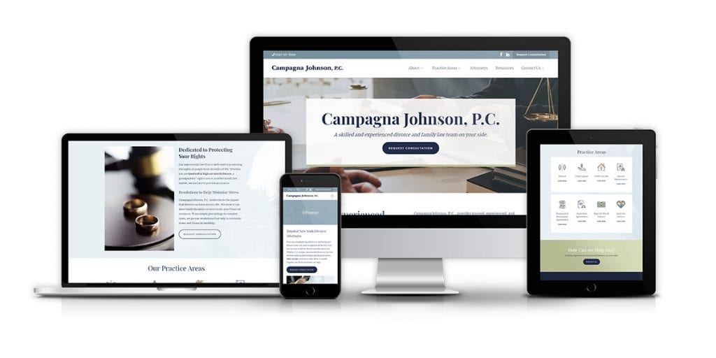Campagna Johnson, P.C. website mockup