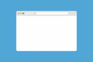 Blank web page open on a desktop