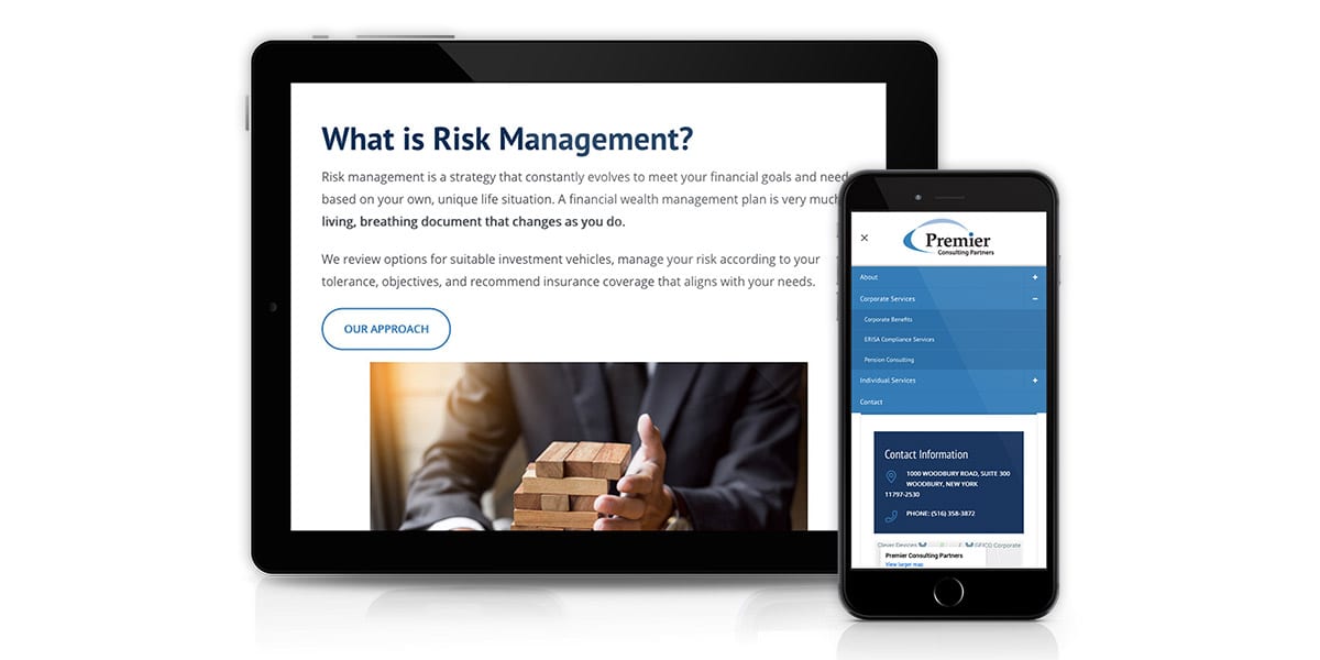 Premier Consulting Partners - Responsive Mockup