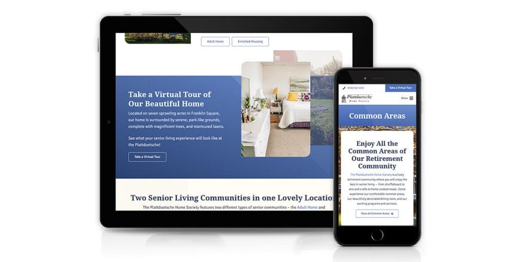 Plattduetsche Home Society website mockup