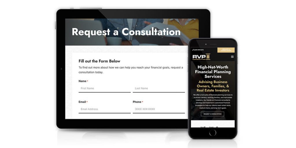 RVPII Consulting responsive mockup