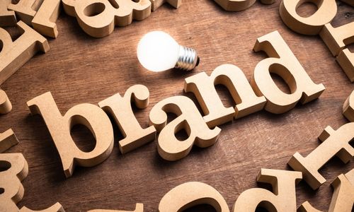 word brand in wood letter w a lightbulb