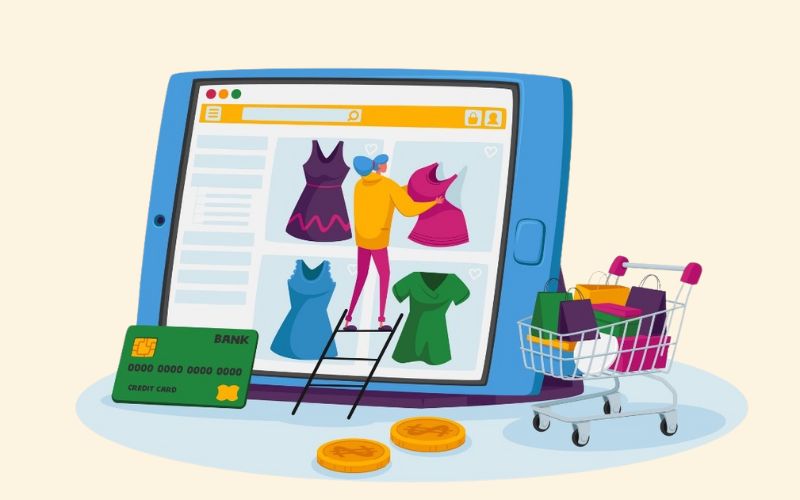 image of a clothing website